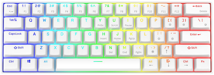 Клавіатура Krux Neo PRO White RGB Wireless Gateron Yellow (KRX0113) - зображення 1