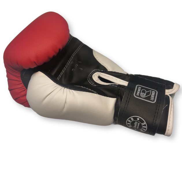Боксерські рукавички BOXER 10 оz шкірвініл червоні - Фото 2 Боксерські рукавички BOXER 10 оz шкірвініл червоні - зображення 2