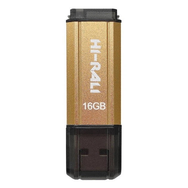 Флешнакопичувач USB 16 GB Hi-Rali Stark Series Gold (HI-16GBSTGD) Золотистий - Фото 1 Флешнакопичувач USB 16 GB Hi-Rali Stark Series Gold (HI-16GBSTGD) Золотистий - зображення 1