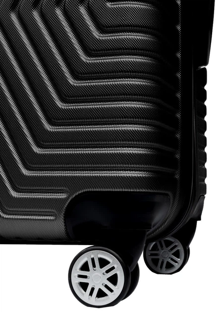 Маленький пластиковый чемодан на колесах 45L GD Polo 60k001 small черный - изображение 3