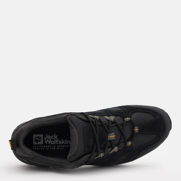 Мужские кроссовки для треккинга с мембраной Jack Wolfskin Vojo 3 Texapore Low 4042441-6055 40 (6.5UK) 25.1 см Черные с желтым (4060477703527) - изображение 6