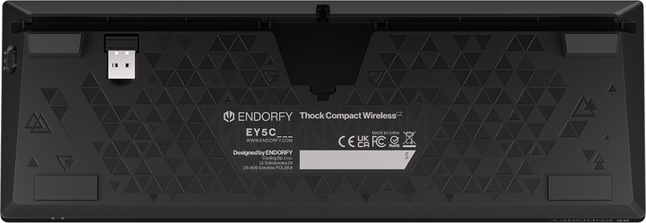 Клавіатура бездротова Endorfy Thock Compact CZ Kailh Box Red Wireless Black (EY5C001) - зображення 13