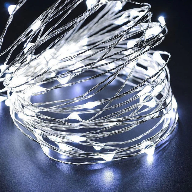Гірлянда на батарейках Springos 4.9 м 50 LED CL0015 Cold White - Фото 8 Гірлянда на батарейках Springos 4.9 м 50 LED CL0015 Cold White - изображение 8