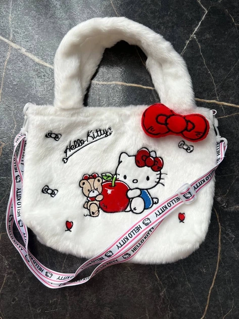 Сумка Куромі Kuromi Hello Kitty аніме плюшева Біла - изображение 2