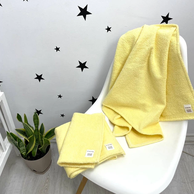 Детский комплект махровых полотенец Oh My Kids "Yellow" - Фото 3 Детский комплект махровых полотенец Oh My Kids "Yellow" - изображение 3