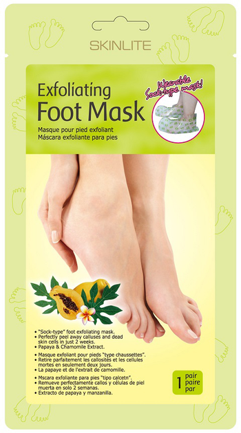 Maseczka na stopy Skinlite Exfolianting Food Mask złuszczające 1 para (8809052590376) - obraz 1