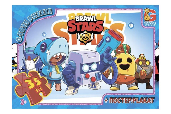 Пазлы детские "Brawl Stars" (Бравл Старс) 35 элементов G-Toys BS360 ...