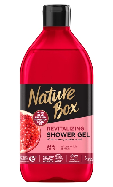 Żel pod prysznic Nature Box Pomegranate Oil rewitalizujący z olejem z granatu 385 ml (9000101229424) - obraz 1