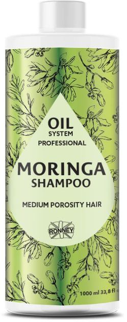 Шампунь Ronney Professional Oil System Medium Porosity Hair для середньопористого волосся Moringa 1000 мл (5060589159426) - зображення 1