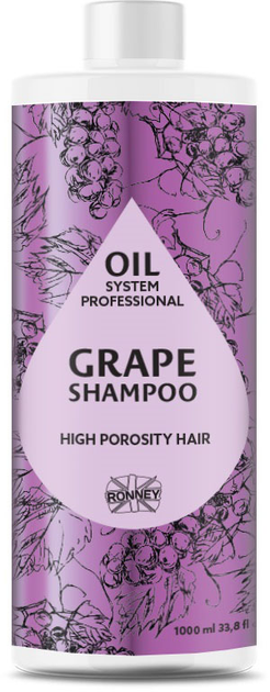 Szampon Ronney Professional Oil System High Porosity Hair do włosów wysokoporowatych Grape 1000 ml (5060589159433) - obraz 1