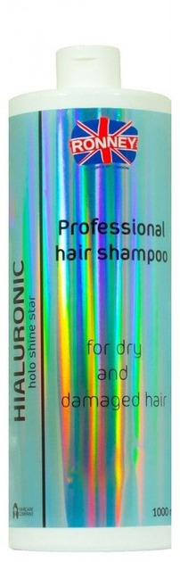 Шампунь Ronney Hialuronic Holo Shine Star Professional Hair Shampoo зволожуючий 1000 мл (5060589156821) - зображення 1