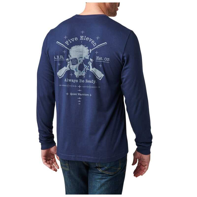 Футболка с длинным рукавом 5.11 QUIET WARRIOR LONG SLEEVE TEE 76176 Large, Pacific Navy - изображение 2