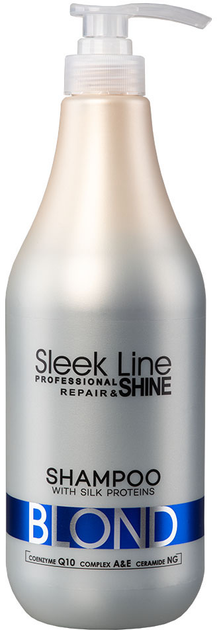 Szampon Stapiz Sleek Line Blond do włosów blond zapewniający platynowy odcień 1000 ml (5904277710479) - obraz 1