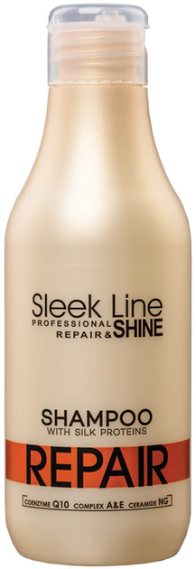 Szampon Stapiz Sleek Line Repair Shampoo z jedwabiem do włosów zniszczonych 300 ml (5904277710431) - obraz 1