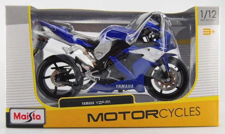 Металева модель мотоцикла Maisto Yamaha YZF-R1 1:12 (5902596682903) - зображення 1