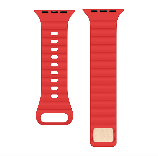 Силиконовый ремешок Fruct Lightning Buckle для Apple Watch 42/44/45/46/49 mm Red - изображение 3