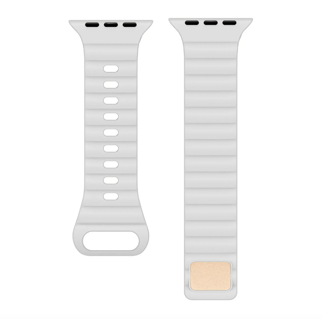 Силиконовый ремешок Fruct Lightning Buckle для Apple Watch 42/44/45/46/49 mm White - изображение 3