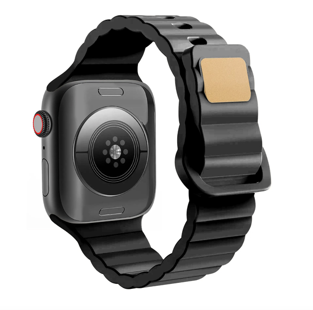Силиконовый ремешок Fruct Lightning Buckle для Apple Watch 42/44/45/46/49 mm Black - изображение 2