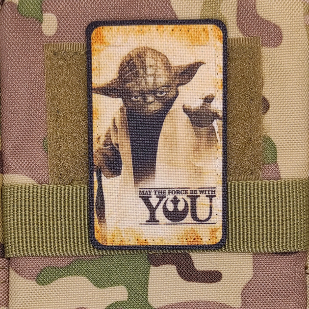 Шеврон May The Force Be With You, 8х5, на липучці (велкро), патч друкований - зображення 2