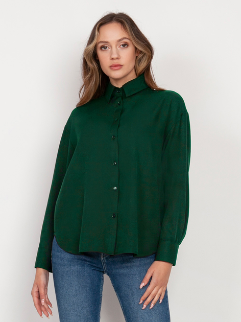 Koszula damska z bufiastymi rękawami Lanti Longlsleeve Shirt K116 34/36 Zielona (5904252721940) - obraz 1
