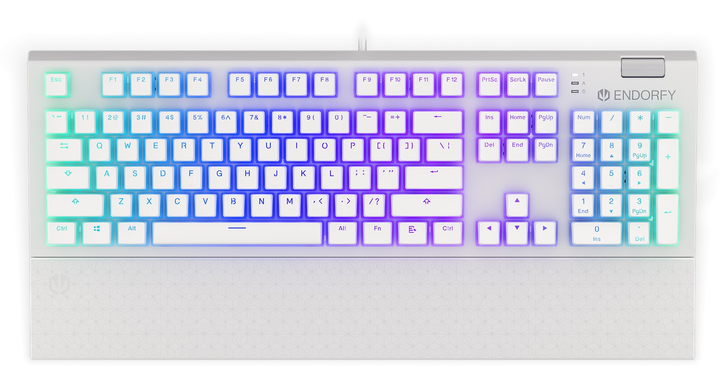 Клавіатура дротова Endorfy Omnis Pudding DE Kailh Red USB Onyx White (EY5D033) - зображення 1