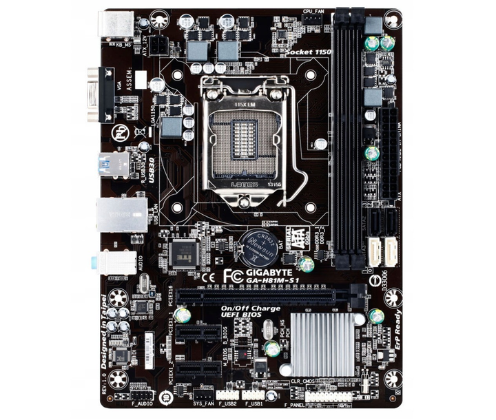Материнська плата 1155 Gigabyte ga-h81m-s1 refurbished - изображение 1