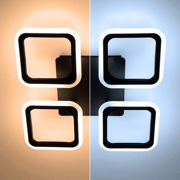 Люстра светодиодная потолочная LUMINARIA ROOM 60W 4S APP 388/73 BLACK 220V IP20, LED светильник с пультом ДУ - Фото 3 Люстра светодиодная потолочная LUMINARIA ROOM 60W 4S APP 388/73 BLACK 220V IP20, LED светильник с пультом ДУ - изображение 3