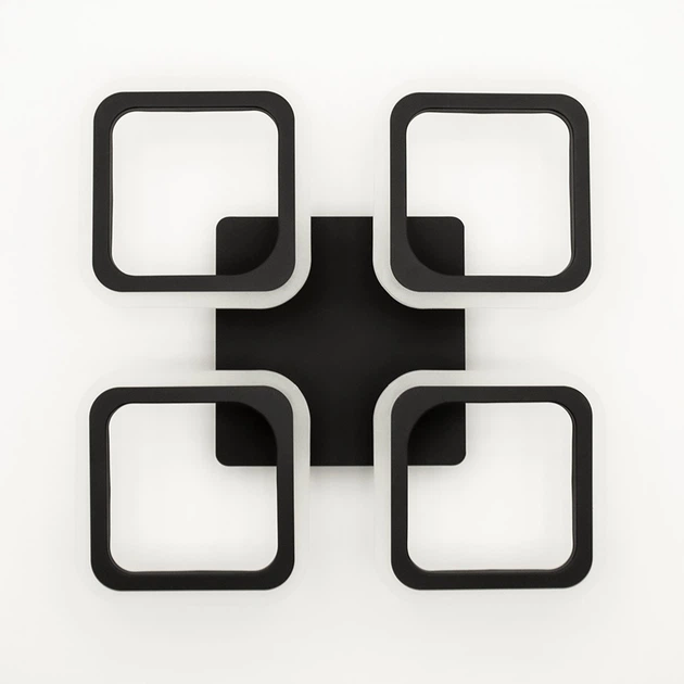 Люстра светодиодная потолочная LUMINARIA ROOM 60W 4S APP 388/73 BLACK 220V IP20, LED светильник с пультом ДУ - Фото 6 Люстра светодиодная потолочная LUMINARIA ROOM 60W 4S APP 388/73 BLACK 220V IP20, LED светильник с пультом ДУ - изображение 6