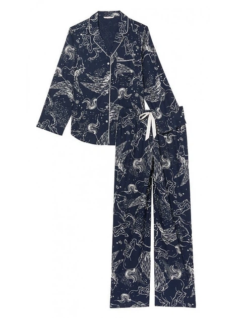 Женская пижама (Штани+рубашка) Victoria's Secret Flannel Long Pajama Set Фланелевая S - изображение 3