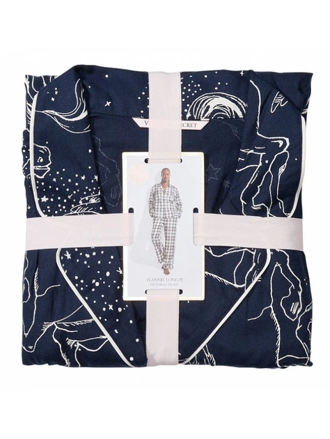 Женская пижама (Штани+рубашка) Victoria's Secret Flannel Long Pajama Set Фланелевая S - изображение 4