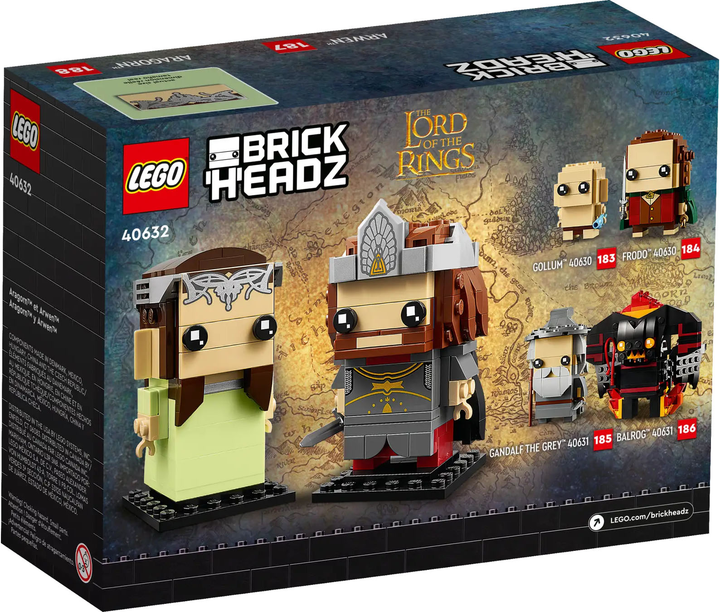 Конструктор LEGO BrickHeadz Араґорн і Арвен 261 деталь (40632) - зображення 2