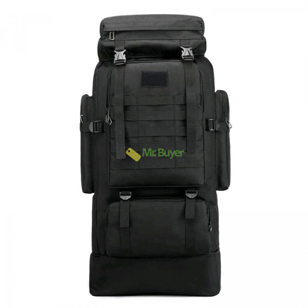 Туристичний тактичний рюкзак з розсувним дном на 85 л 85х36х16 см Чорний (25208) - зображення 1