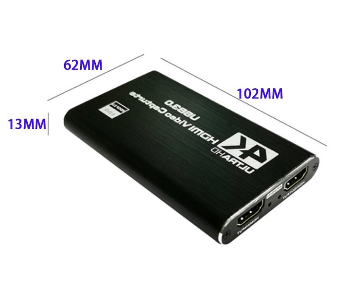 Карта відеозахвату USB 3.0 для стріму і захоплення, записи відео з HDMI, екрана комп'ютера, камери, вхід навушників та мікрофона (AC-USB 3.0-HDMI-AUX) - зображення 4