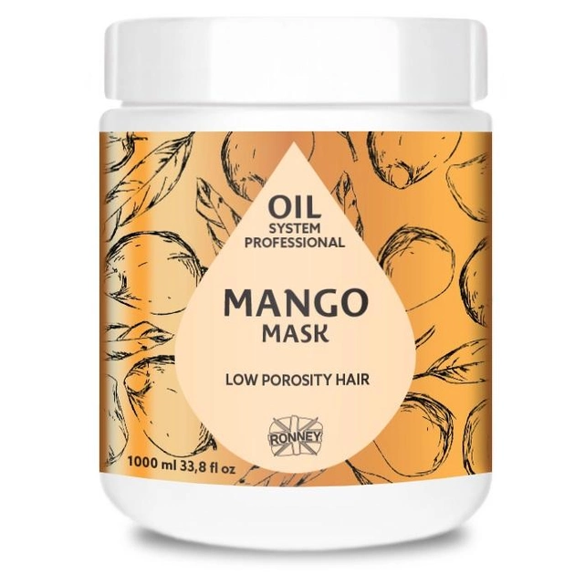 Маска для волосся Ronney Professional Oil System Low Porosity Hair Mango 1000 мл (5060589159471) - зображення 1