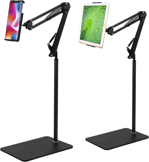 Тримач для планшет/телефону на підлогу VHG T5, 90-130 см. Tablet Tripod Stand, Black - зображення 3