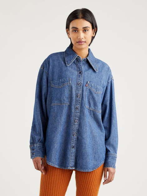 Koszula jeansowa oversize damska Levi's Jadon A17760000 S Niebieska (5400973910668) - obraz 1