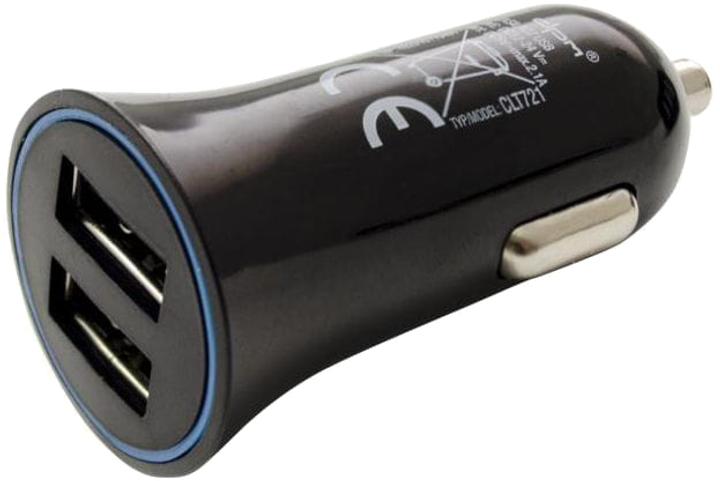 Автомобільний зарядний пристрій Evology  2 x USB 2.4 A (5900672653984) - зображення 1