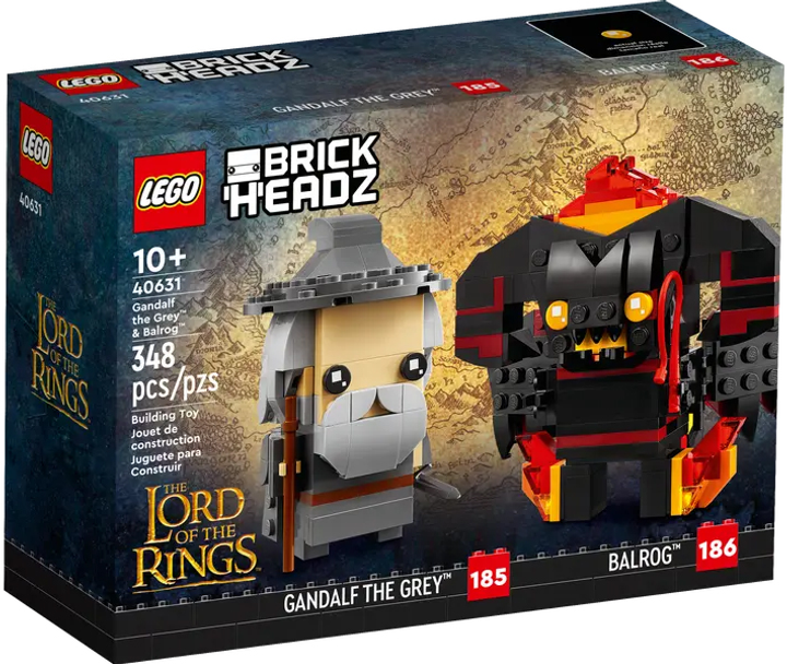 Zestaw klocków Lego BrickHeadz Gandalf Szary i Balrog 348 części (40631) - obraz 1