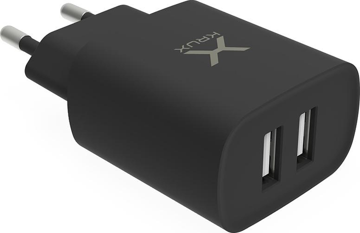 Мережевий зарядний пристрій Krux 2 × USB 2.4 A 12 Вт (KRX0064) - зображення 2