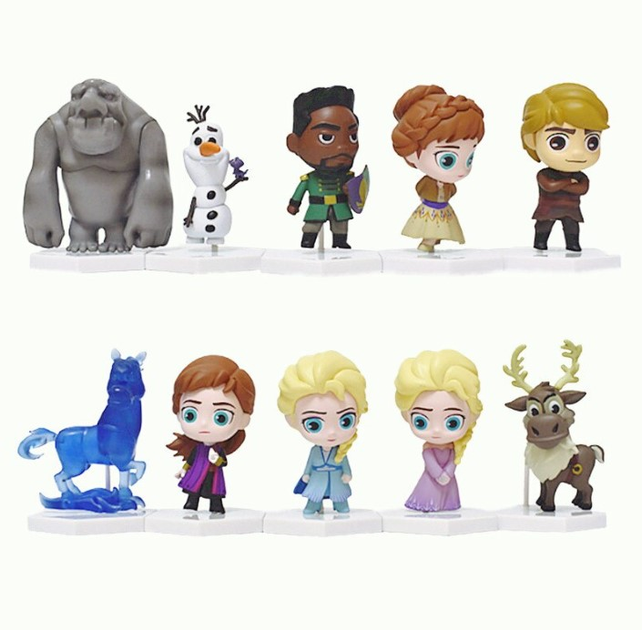 Холодное сердце Frozen набор фигурок пластиковые детские игрушки 12шт ...