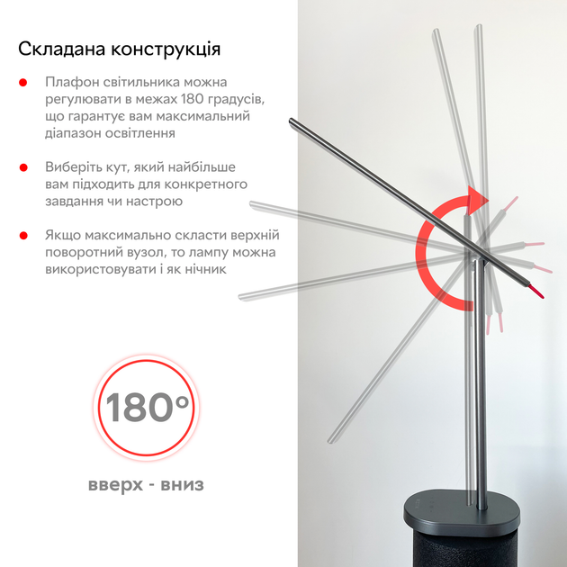 Настольная лампа RZTK Desk Lamp Touch 9W Space Grey - изображение 8