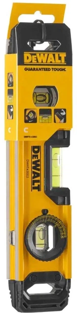 Poziomica DeWALT TORPEDO aluminiowa o długości 230 mm z 3 libellami i magnesami (DWHT0-43003) - Zdjęcie 4 Poziomica DeWALT TORPEDO aluminiowa o długości 230 mm z 3 libellami i magnesami (DWHT0-43003) - obraz 4