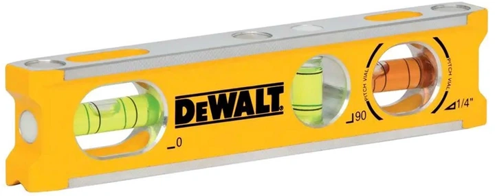 Рівень DeWALT BILLET TORPEDO з алюмінію довжиною 165 мм з 3 капсулами і магнітами (DWHT42525-0) - Фото 2 Рівень DeWALT BILLET TORPEDO з алюмінію довжиною 165 мм з 3 капсулами і магнітами (DWHT42525-0) - зображення 2