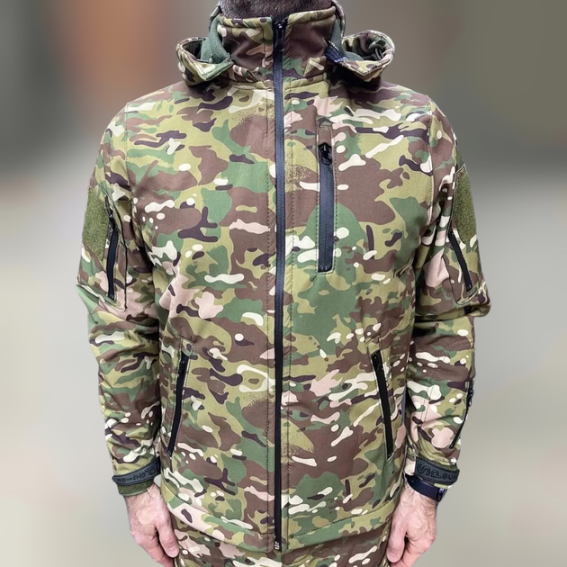 Куртка тактическая Special, Softshell, Мультикам, размер XL, демисезонная флисовая куртка для военных софтшелл - изображение 1