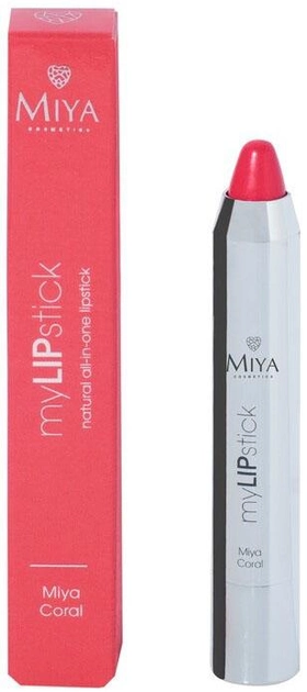 Szminka Miya Cosmetics myLIPstick naturalna pielęgnacyjna all-in-one Coral 2.5 g (5906395957538) - obraz 1