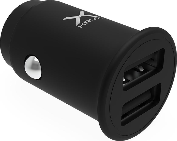Автомобільний зарядний пристрій Krux 2× USB 2.4 A 24 Вт (KRX0066) - зображення 1