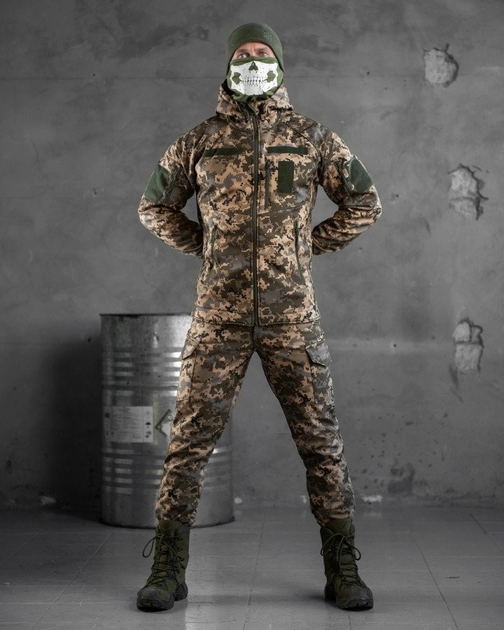 Тактичний зимовий теплий військовий комплект Masterka ( Куртка + Штани ), Камуфляж: Піксель, Розмір: M - зображення 1