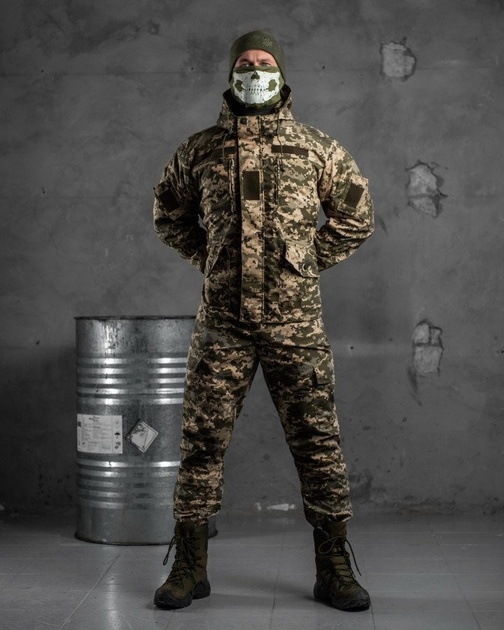 Тактический зимний теплый военный комплект Grade ( Куртка + Штаны ), Камуфляж: Пиксель, Размер: XXL - изображение 1