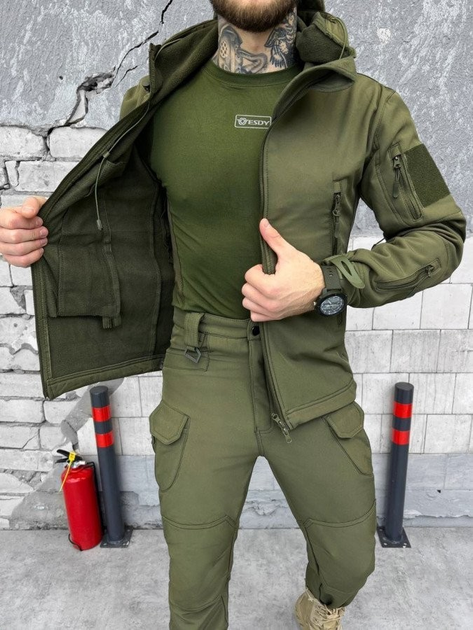 Тактический зимний военный комплект Tinker ( Куртка + Штаны ), Камуфляж: Олива, Размер: L - изображение 2