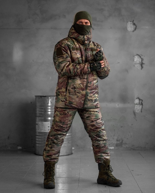 Тактический зимний теплый военный комплект KR-15 ( Куртка + Штаны ), Камуфляж: Мультикам, Размер: XL - изображение 1